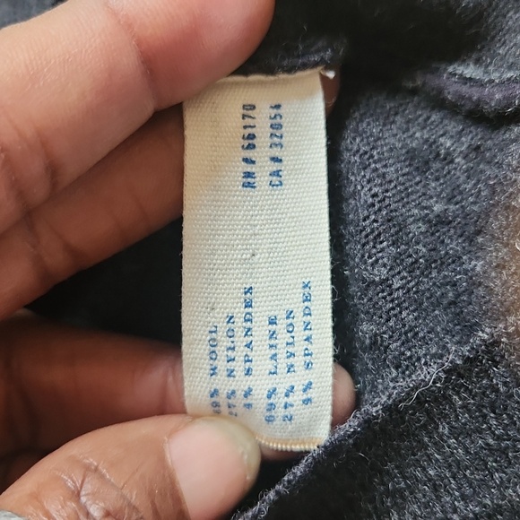 LEIFSDOTTIR bow sweater dress XS anthropologie charcoal gray wool blend mini - Picture 5 of 6